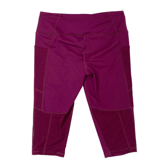 Victoria's Secret Sport Maroon Capri Biker Shorts With Mesh Detailing Size Large - Picture 7 of 8